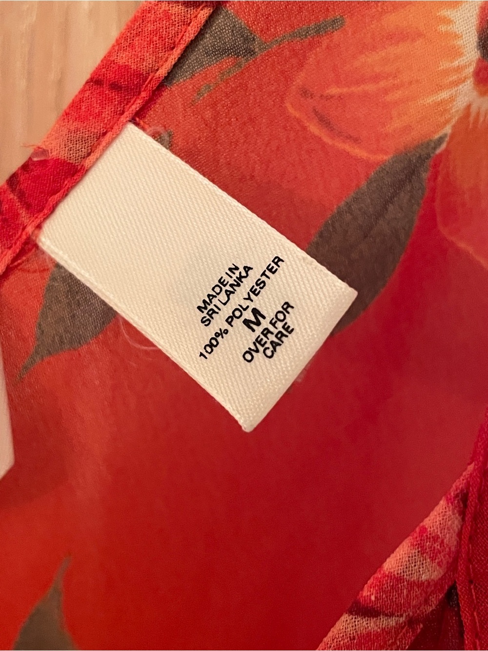 Victoria's Secret Sheer Red Floral Slip Dress with Green Leaf Accents - Picture 7 of 11